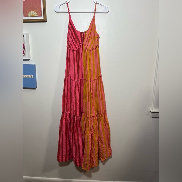 Farm x Anthropologie Deep-V Mixed-Stripe Maxi Dress - Picture 6 of 11